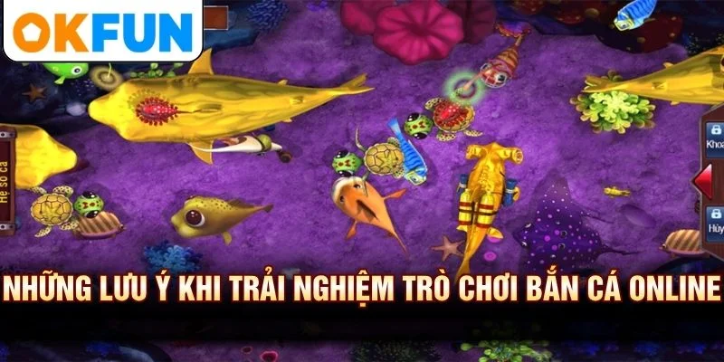 Những lưu ý khi trải nghiệm trò chơi bắn cá online